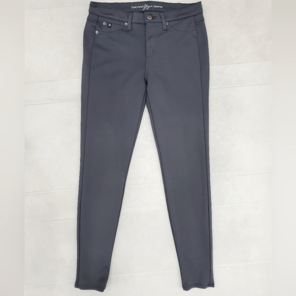 Second Yoga Jeans skinny pants women's 29 gray mid rise ponte knit stretch